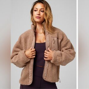 Fabletics Tahoe Teddy Jacket in Cozy Brown